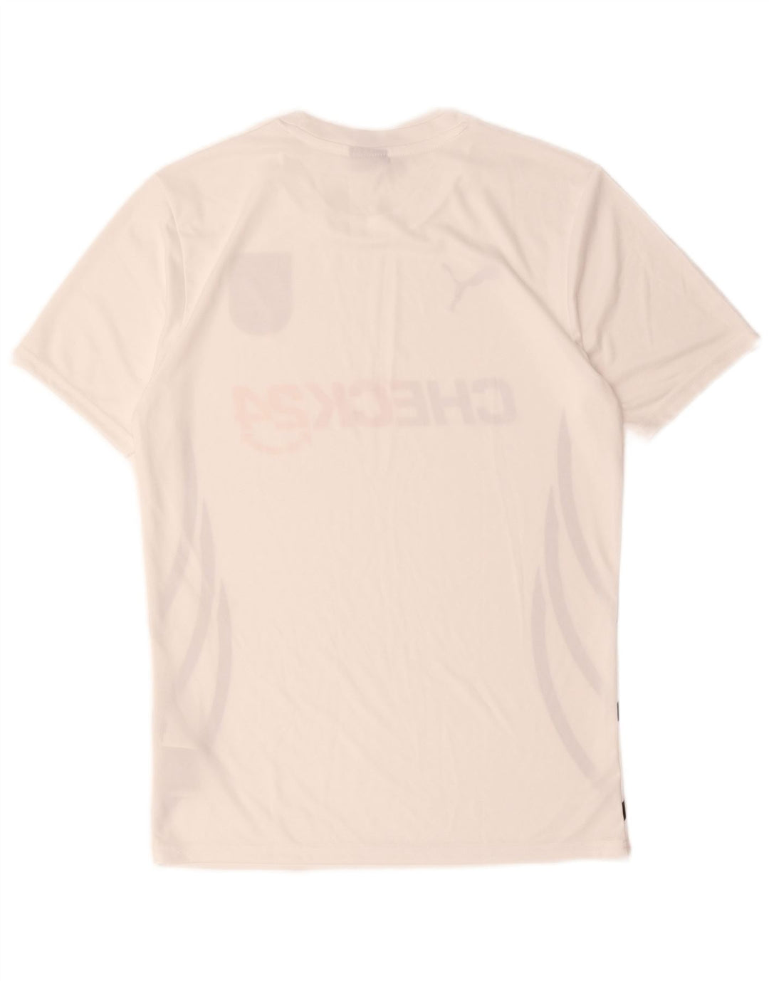 Puma Mens Deutshland Graphic Camiseta Top Pequeno Poliéster Branco