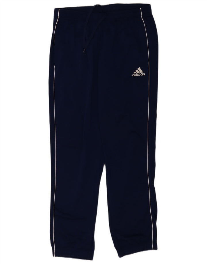 Calça de treino feminina Adidas Joggers UK 14 grande azul marinho poliéster