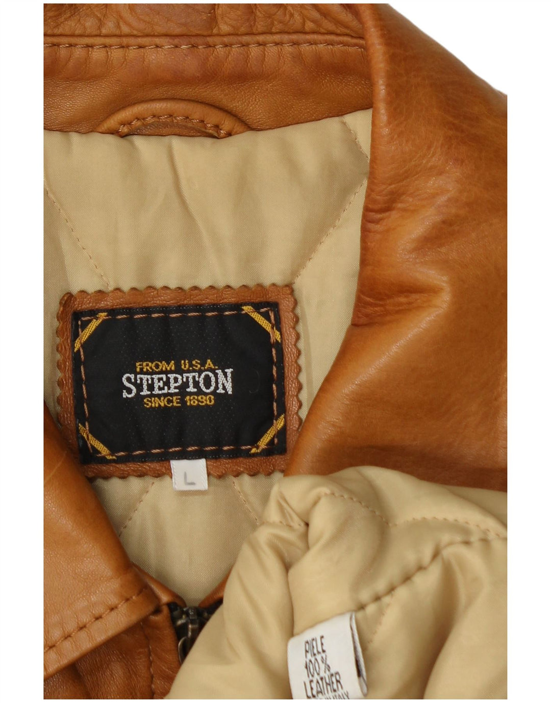 Jaqueta de couro masculina vintage Reino Unido 40 grande couro marrom