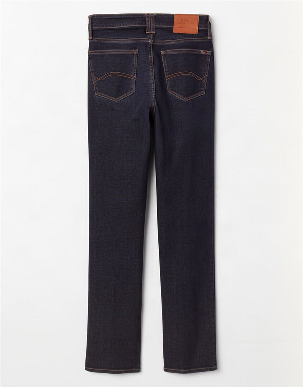 Jeans retos masculinos Tommy Hilfiger W29 L34 algodão azul marinho