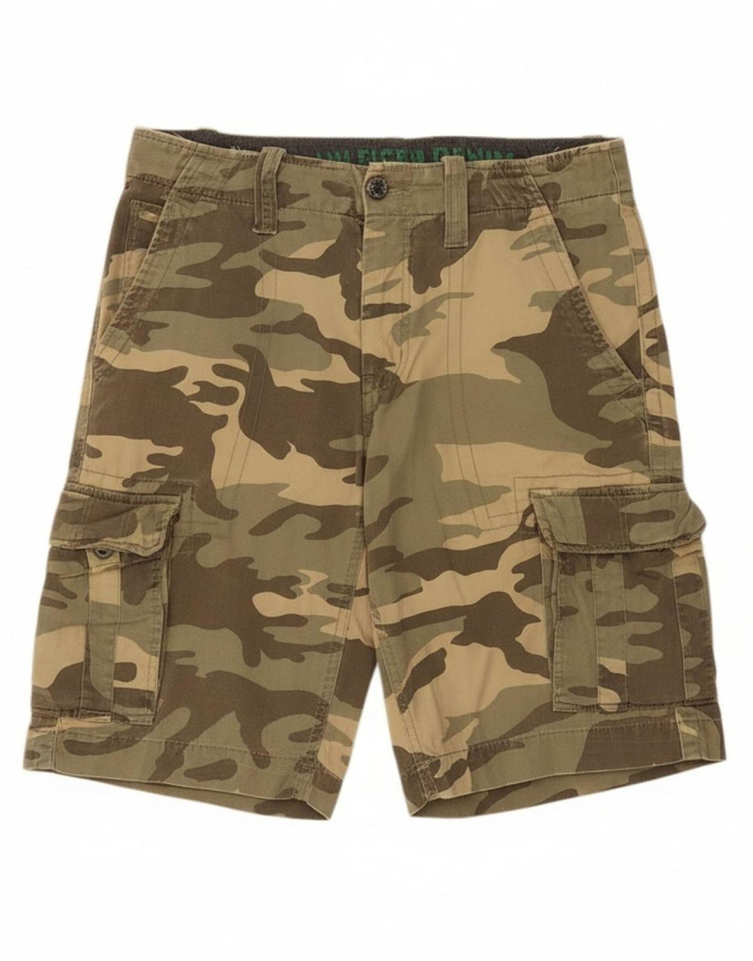 Shorts cargo masculino TOMMY HILFIGER W31 algodão camuflado médio cáqui