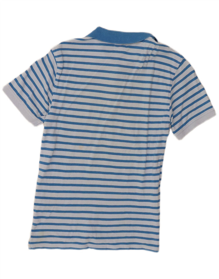 Camisa polo masculina Levi's pequena listrada azul de algodão