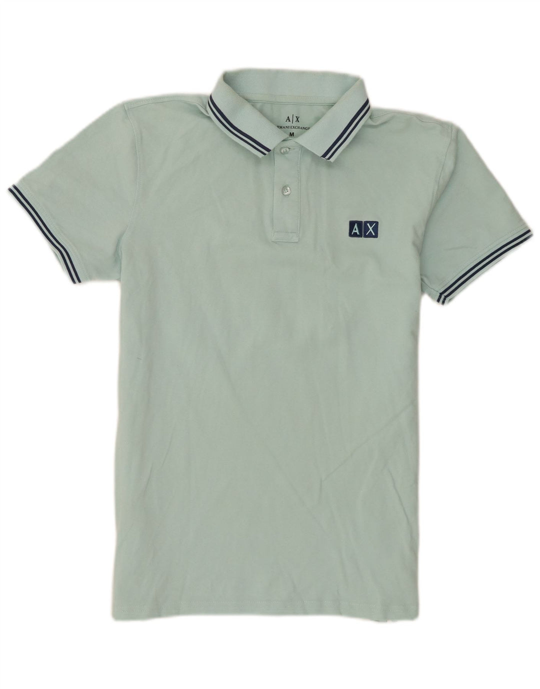 Camisa polo masculina Armani Exchange grande algodão azul