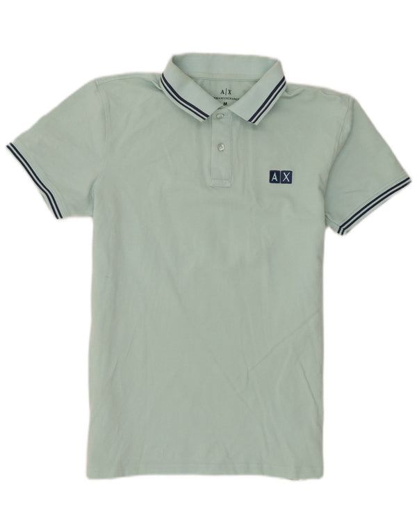 Camisa polo masculina Armani Exchange grande algodão azul