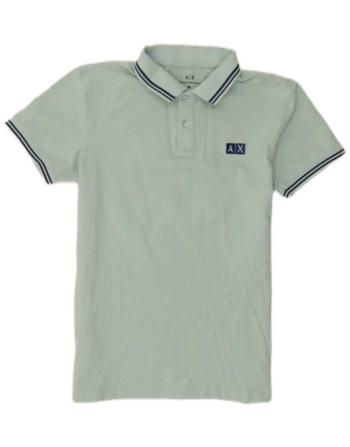 Camisa polo masculina Armani Exchange grande algodão azul