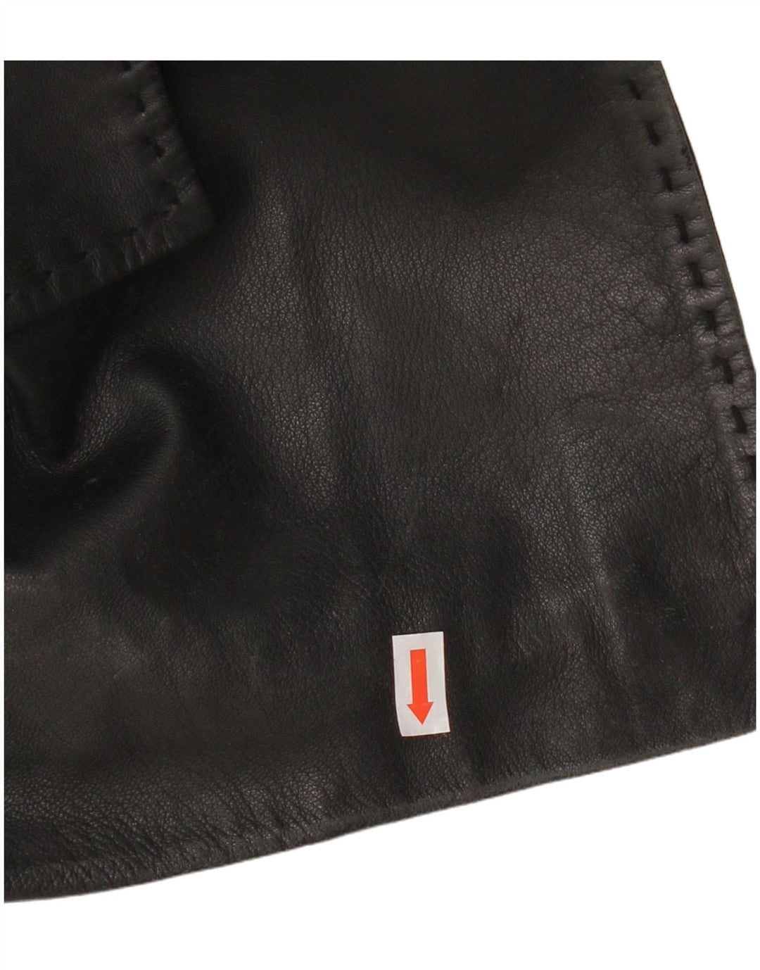 Jaqueta blazer feminina vintage de couro com 1 botão Reino Unido 12 couro preto médio