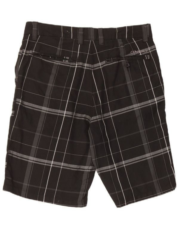Shorts Chino feminino O'Neill W32 poliéster xadrez preto médio