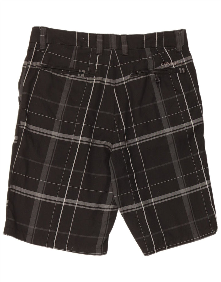Shorts Chino feminino O'Neill W32 poliéster xadrez preto médio