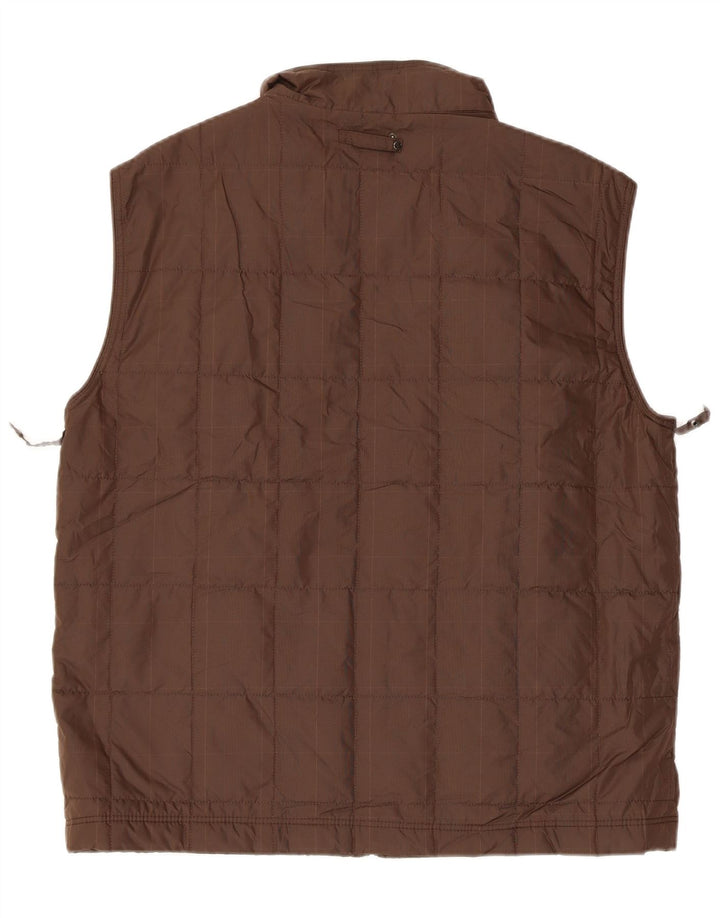 Colete acolchoado masculino MASSIMO DUTTI UK 40 grande marrom