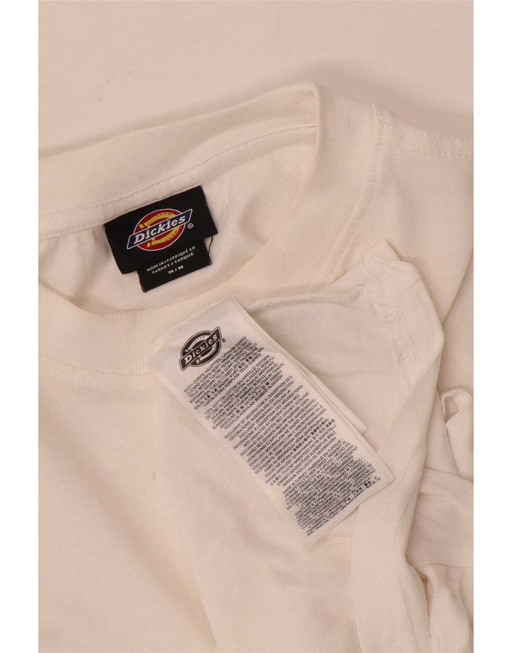 Camiseta feminina Dickies Crop Top UK 14 algodão branco médio