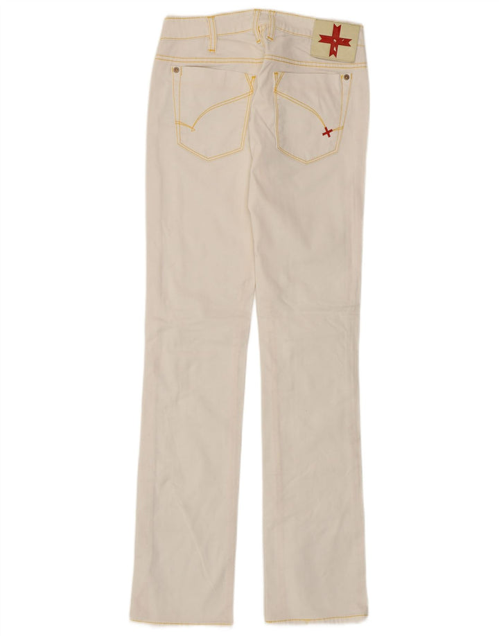 Jeans retos femininos Zu Elements W24 L32 algodão branco
