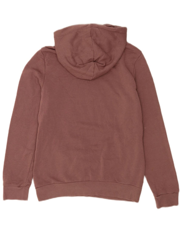 Adidas Womens Graphic Hoodie Jumper UK 10 Pequeno Roxo Algodão