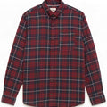 Camisa masculina de flanela Jack & Jones médio xadrez marrom algodão