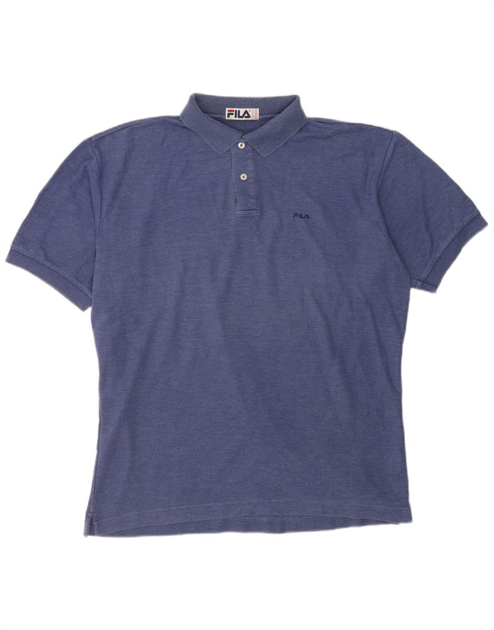 Camisa polo masculina Fila IT 52 grande algodão azul