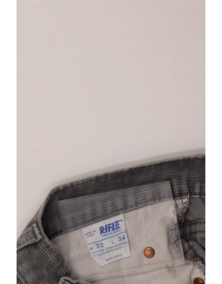 Calça masculina de veludo cotelê RIFLE W28 L28 azul algodão