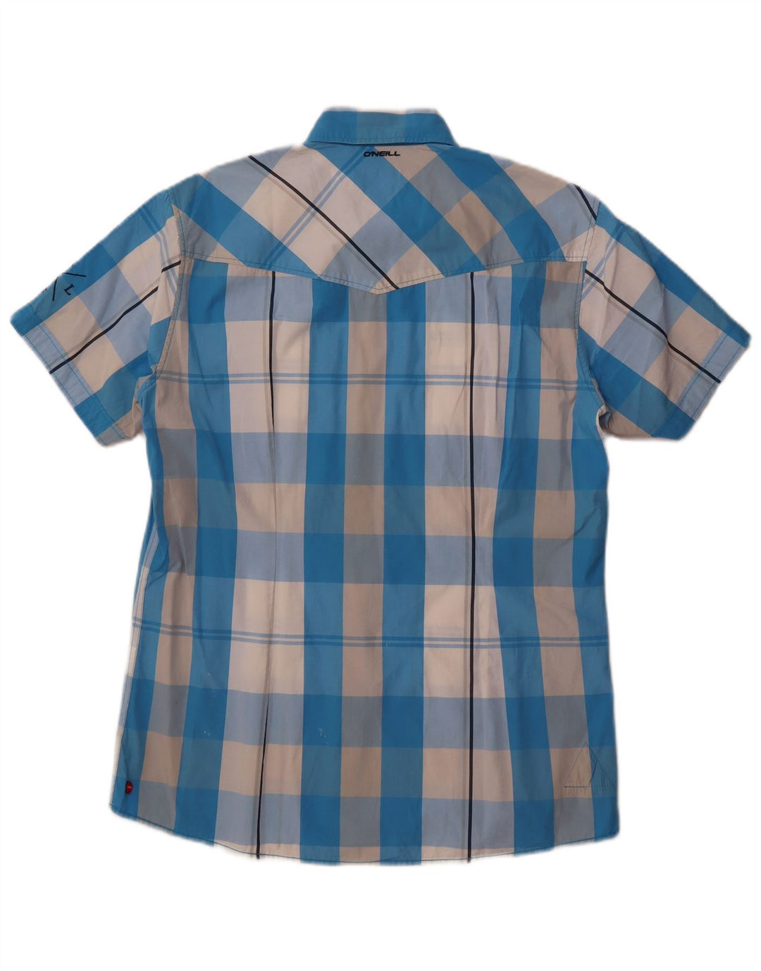 Camisa masculina O'Neill de manga curta slim fit XL azul xadrez algodão