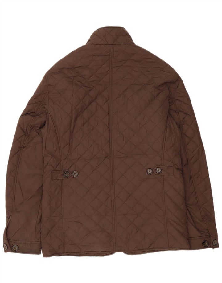 Jaqueta acolchoada masculina Marks & Spencer UK 36 poliéster marrom pequeno