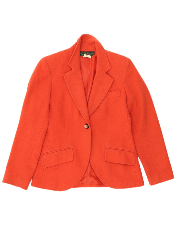 Jaqueta blazer feminina HARVE BENARD com 1 botão EUA 6 lã laranja médio
