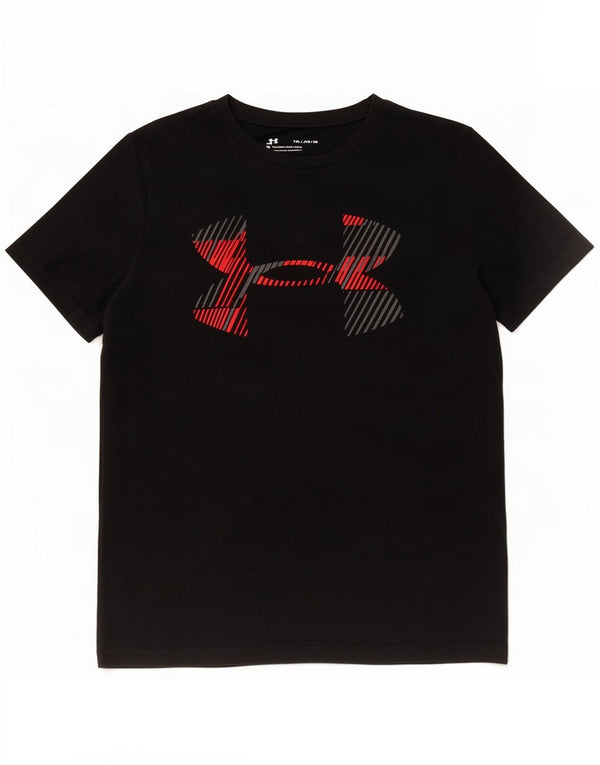 Under Armour Boys Heat Gear Graphic T-Shirt Top 13-14 Years XL Black