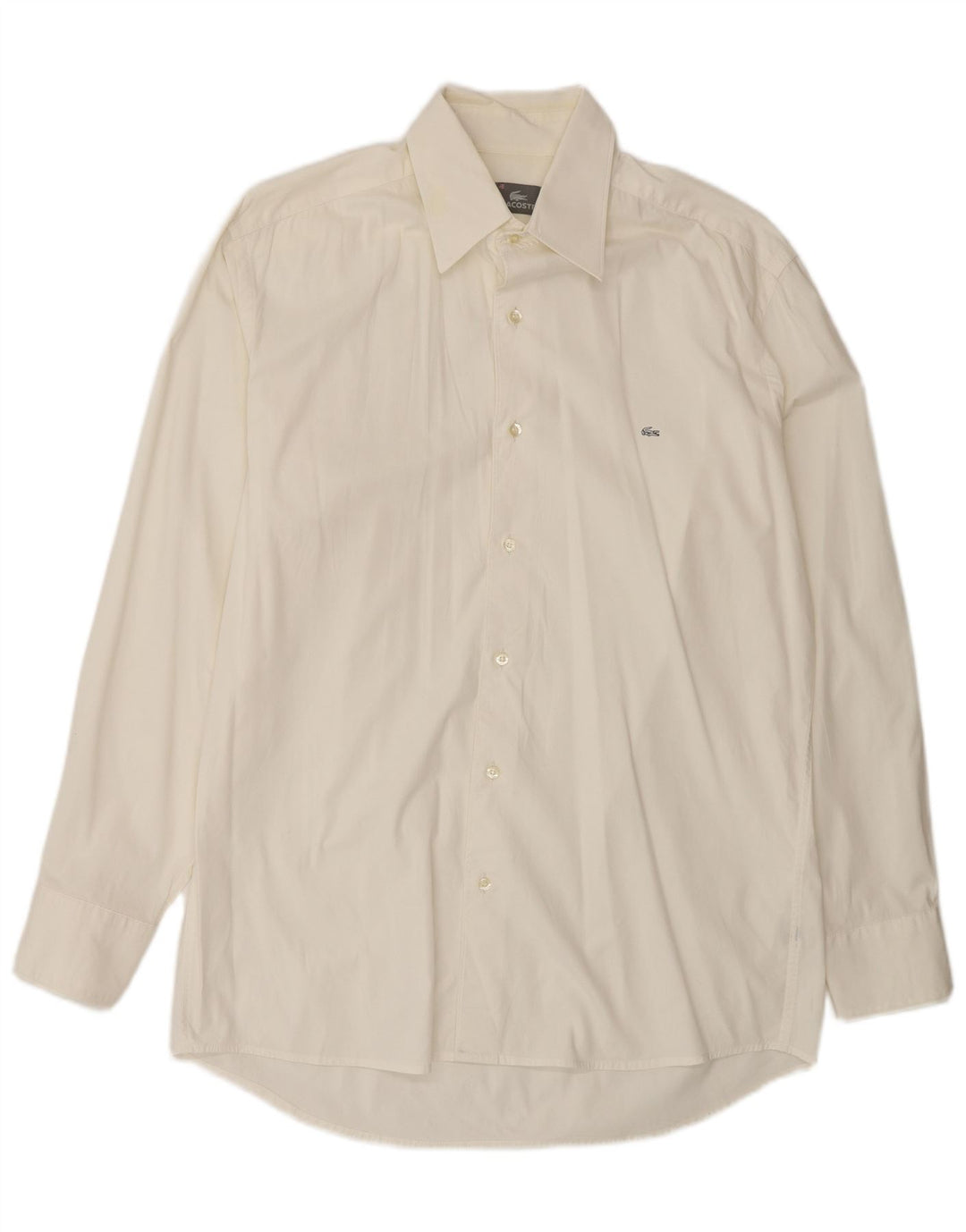 Camisa masculina Lacoste tamanho 41 grande algodão branco