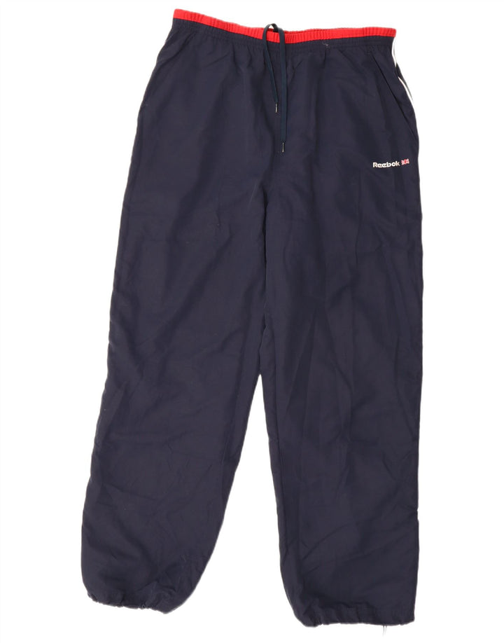 Calça de treino masculina Reebok Joggers médio azul marinho colorblock