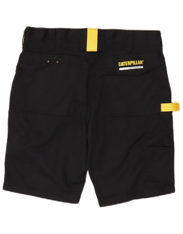 CATERPILLAR Mens Workwear Cargo Shorts W34 Grande Poliéster Preto