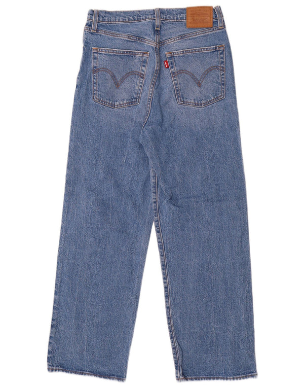 Jeans feminino Levi's Ribcage Straight W28 L27 Azul Algodão