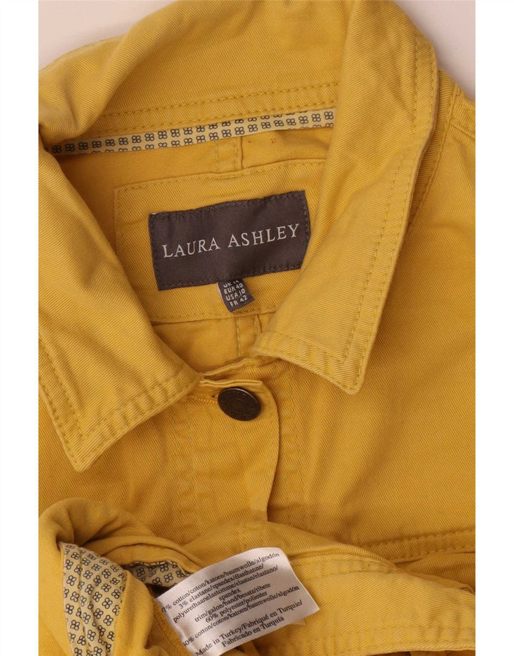 Jaqueta jeans feminina grande Laura Ashley UK 14 grande algodão amarelo