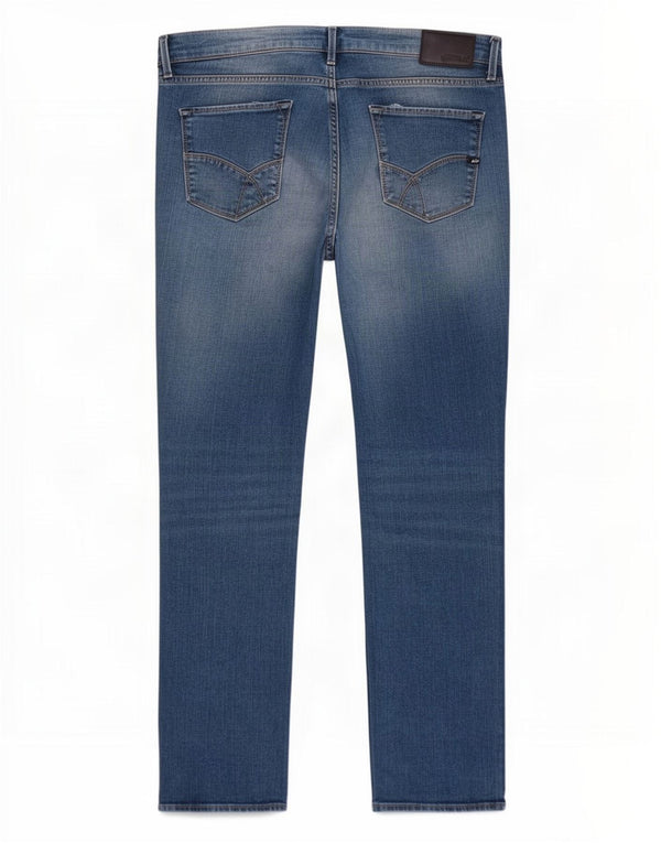 Gas Mens Straight Jeans W40 L34 Azul Algodão