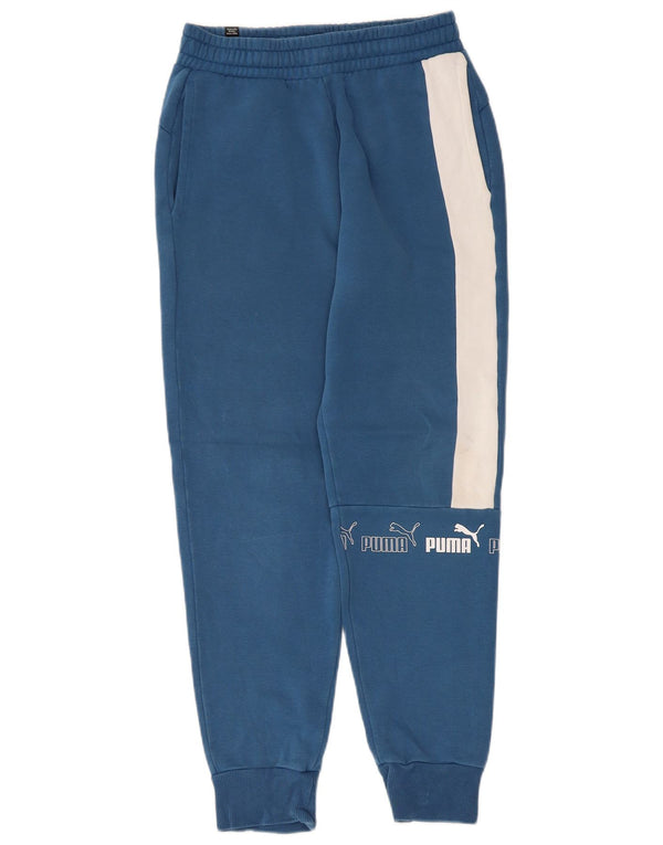 Calça esportiva feminina Puma Graphic Joggers UK 8 Small Blue Colourblock