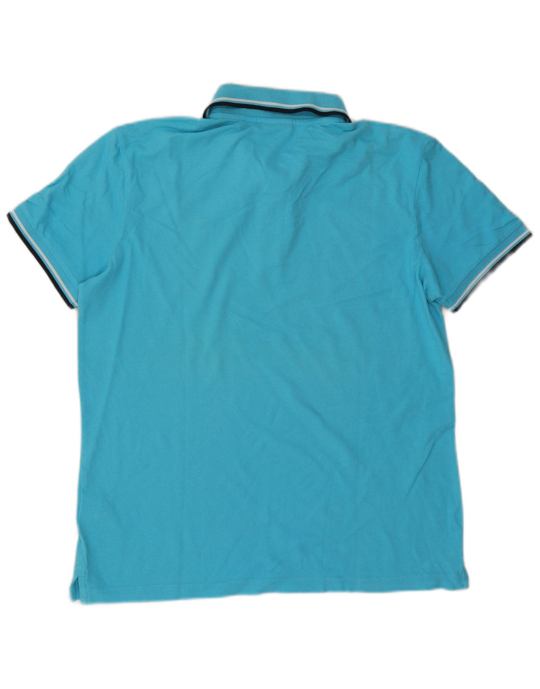 Camisa polo masculina Diadora grande algodão azul