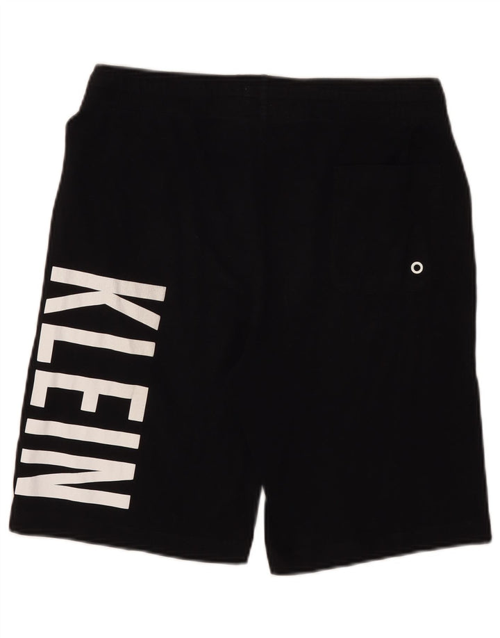 CALVIN KLEIN Shorts de natação masculino gráfico médio algodão preto