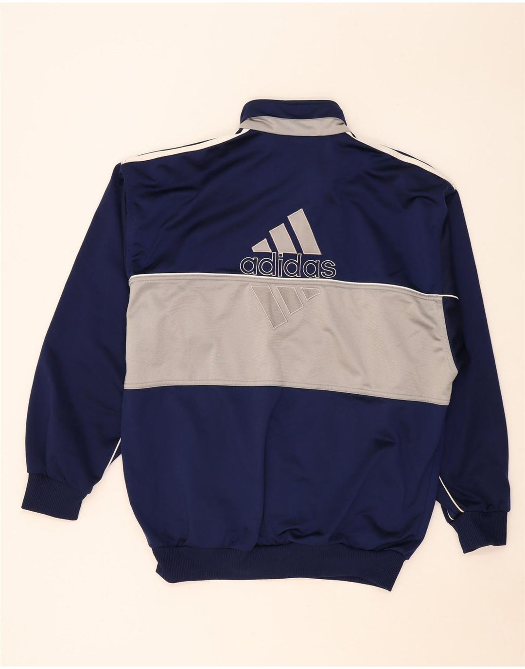 Adidas Mens Graphic Tracksuit Top Jacket Grande Azul Marinho Colorblock