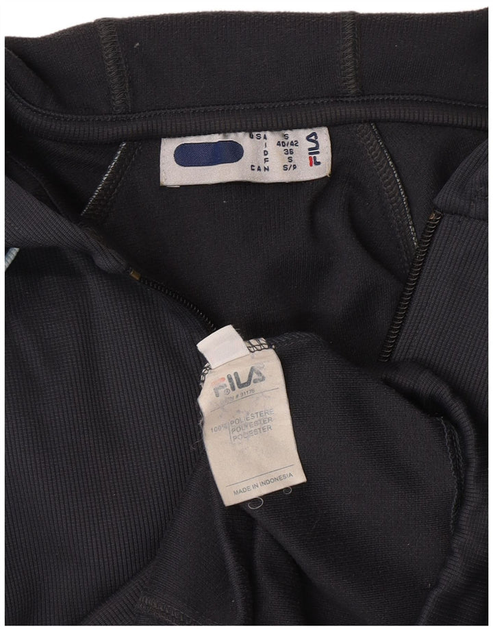 Suéter feminino Fila com capuz e zíper IT 40/42 pequeno azul marinho poliéster