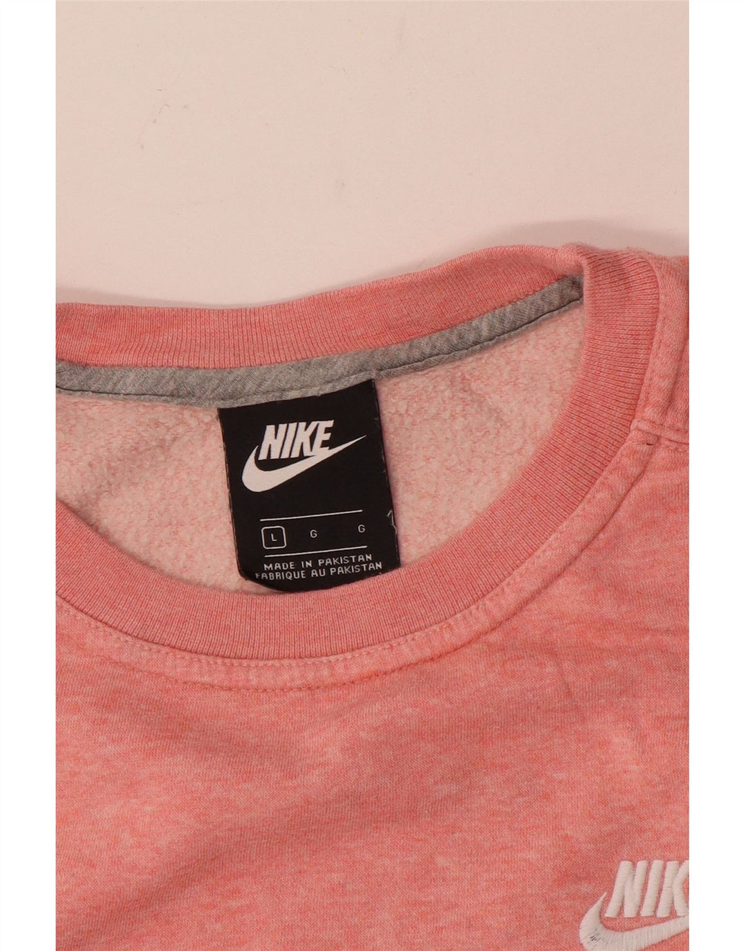Moletom feminino Nike Jumper UK 16 grande rosa manchado