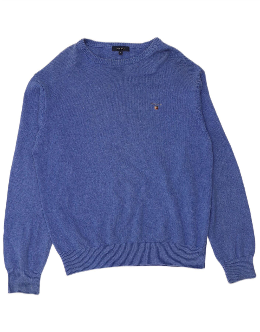 Suéter masculino Gant com gola canoa grande algodão azul
