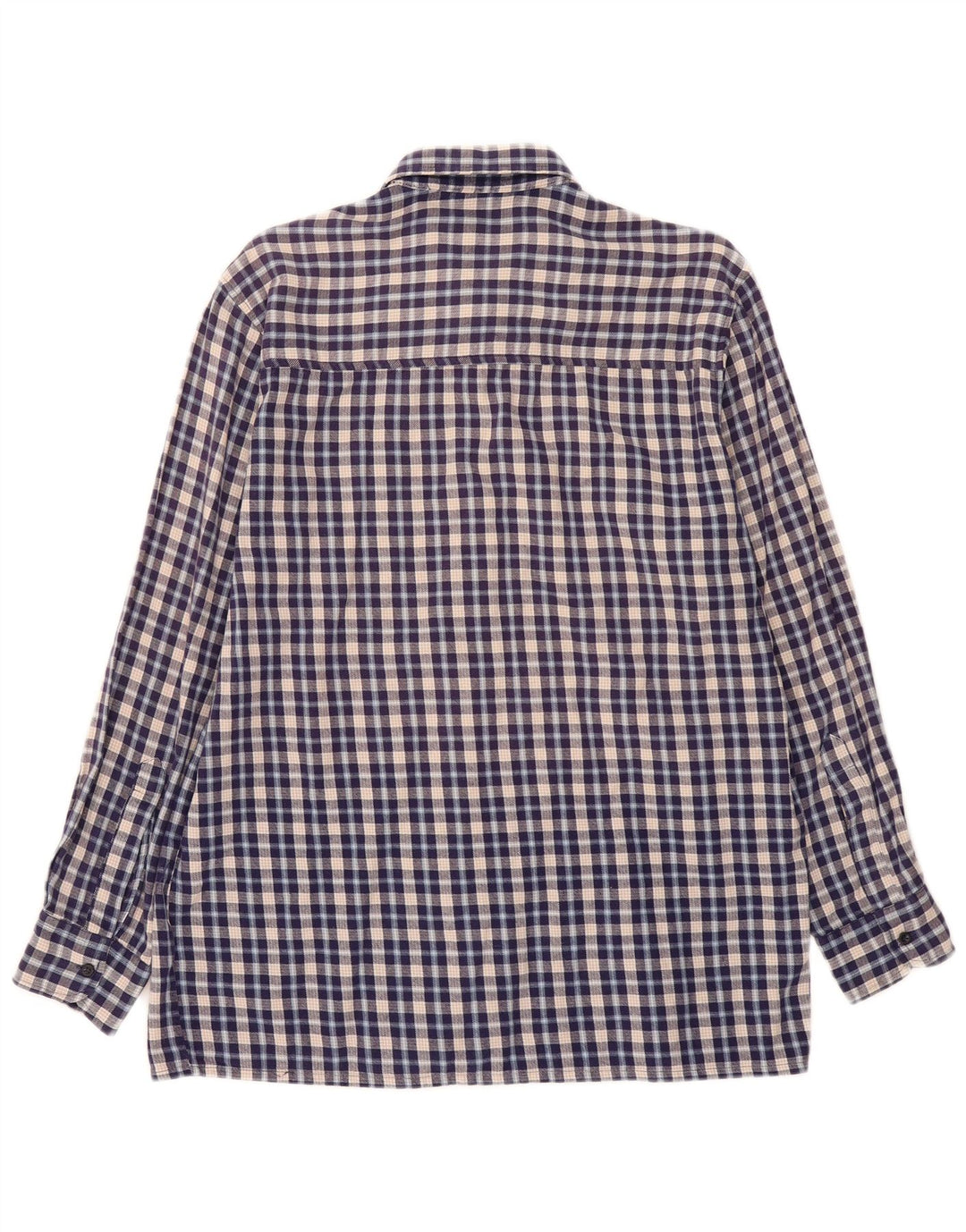 Camisa masculina de flanela FOLLIE tamanho 41/42 grande xadrez azul