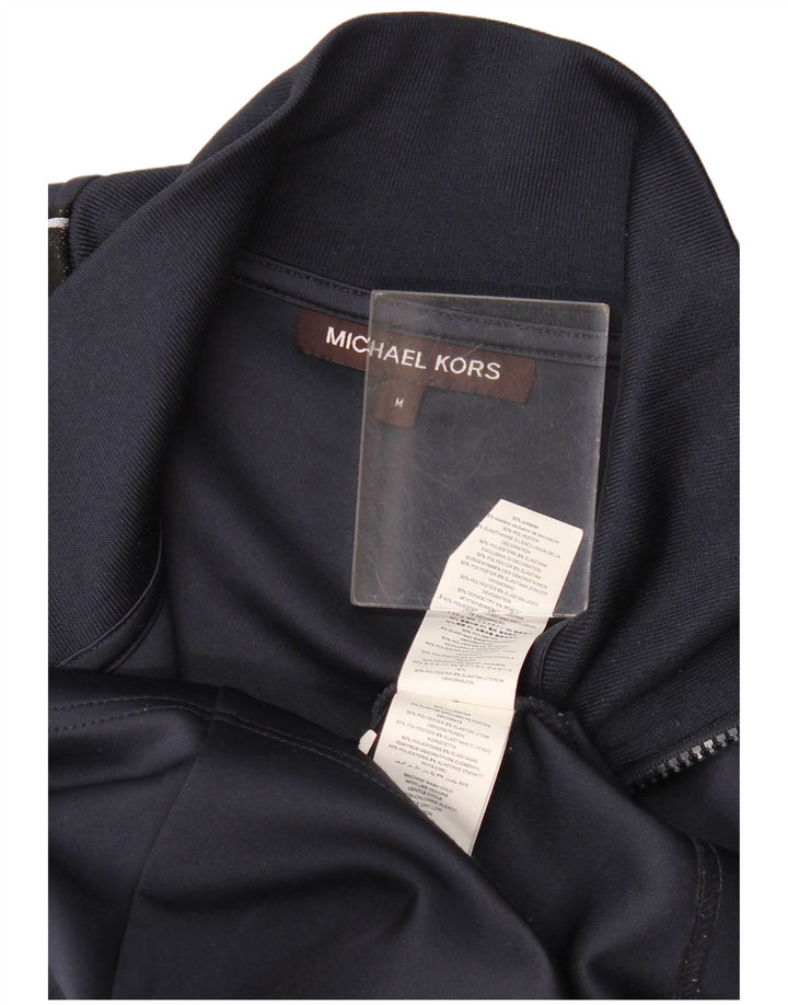 Jaqueta masculina de agasalho gráfico Michael Kors poliéster azul marinho médio