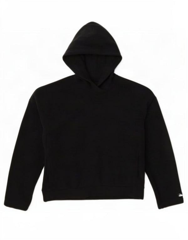 Jumper de lã grande com capuz Nike feminino UK 10 pequeno poliéster preto