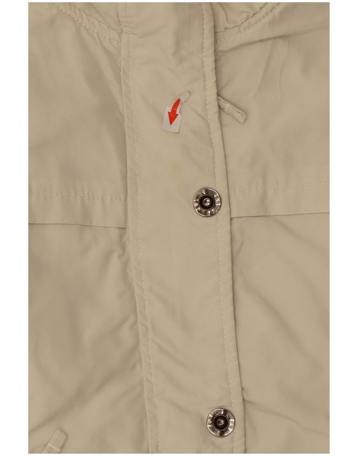 Bomb Boogie Womens Bomber Jacket UK 12 Medium Off White Poliéster