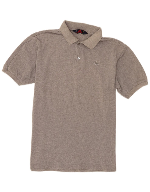 Camisa polo masculina Kappa grande cinza manchada