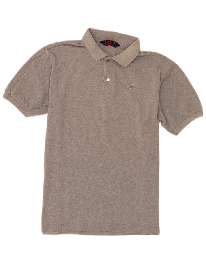 Camisa polo masculina Kappa grande cinza manchada