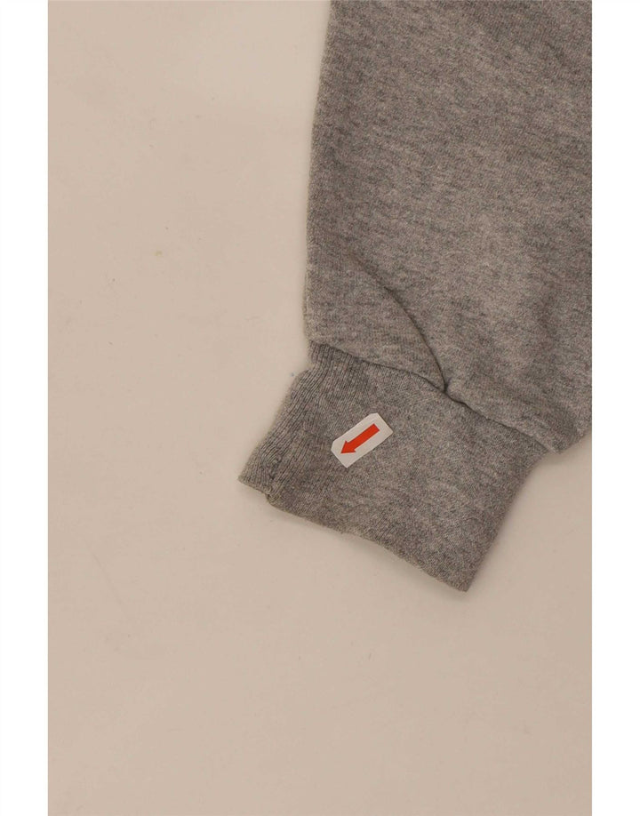 Champion masculino gráfico moletom jumper médio cinza manchado