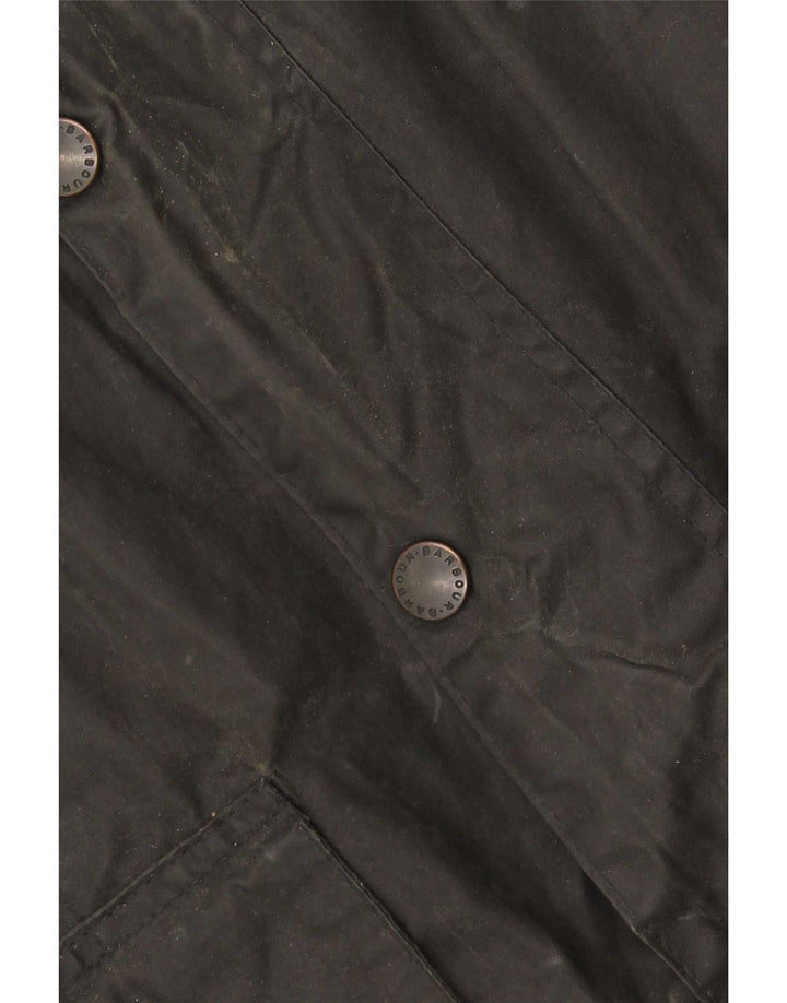 Jaqueta masculina de algodão encerado Barbour EU 50 médio preto