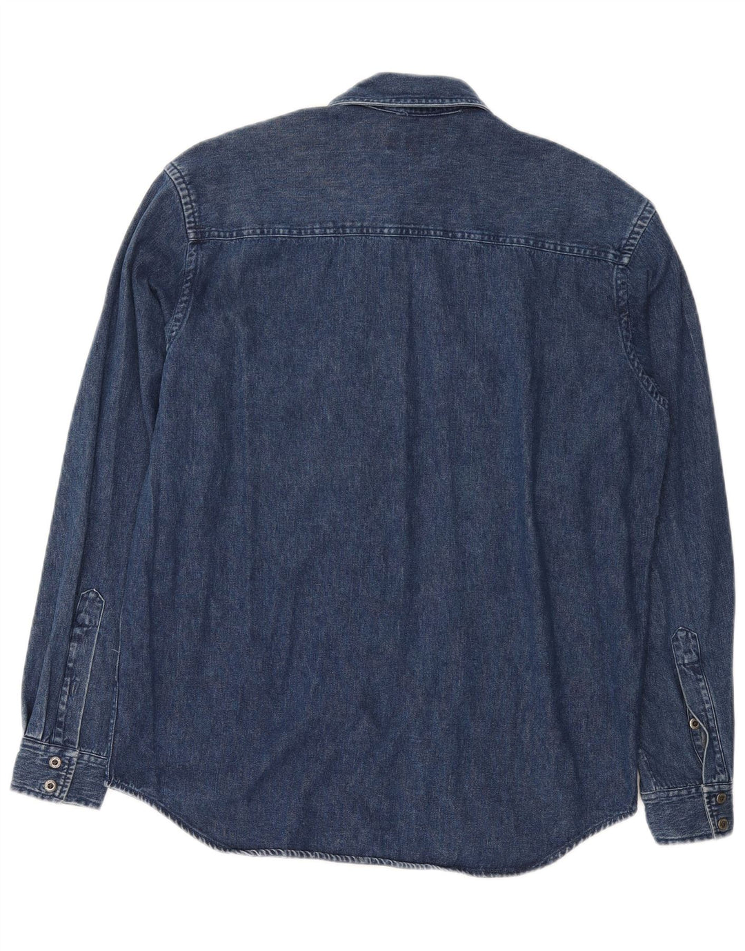 Camisa jeans masculina Sergio Tacchini médio algodão azul marinho