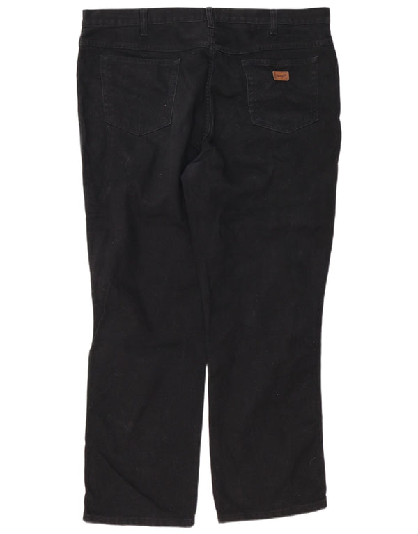 Wrangler Mens Ohio Straight Jeans W44 L32 Black Cotton