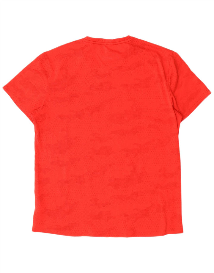Camiseta masculina Reebok Top médio poliéster camuflado vermelho