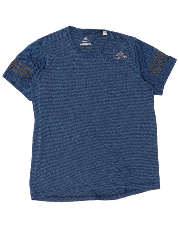 Adidas Masculino Climacool Camiseta Top Grande Risca Azul Marinho