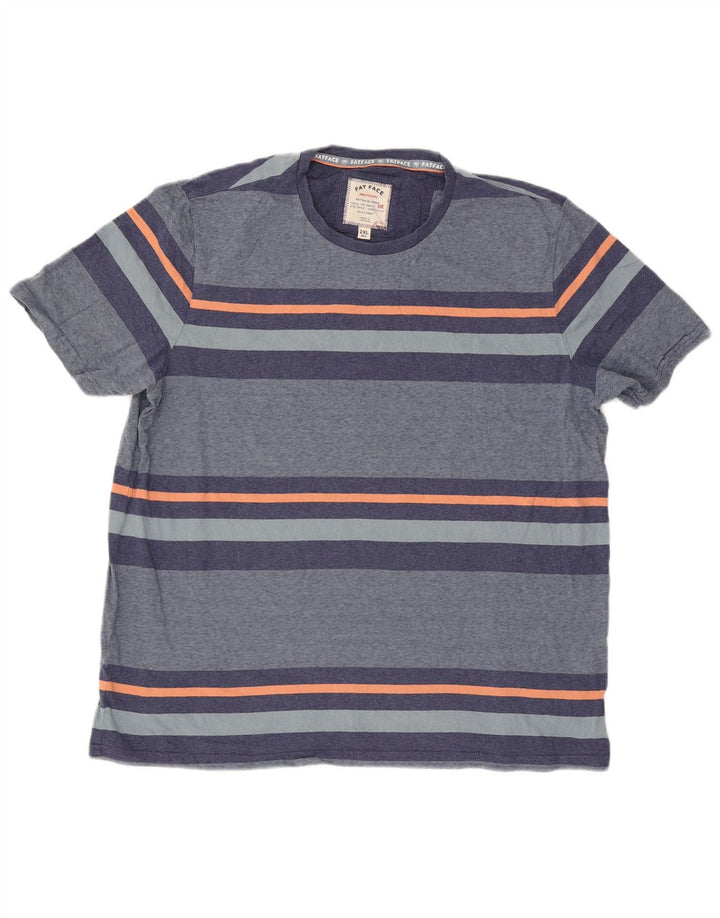 Camiseta masculina Fat Face Top 2XL listrado azul