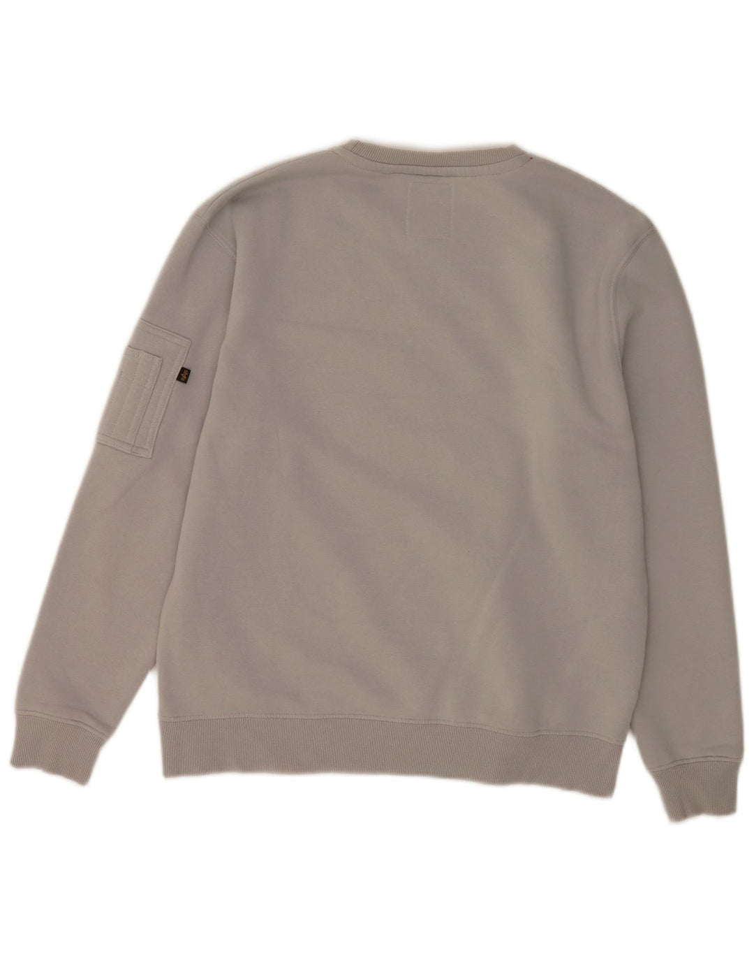 Suéter gráfico masculino Alpha Industries algodão cinza grande